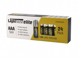 Lighthouse AAA LR03 Alkaline Batteries 1120 mAh (Pack 24) £7.99